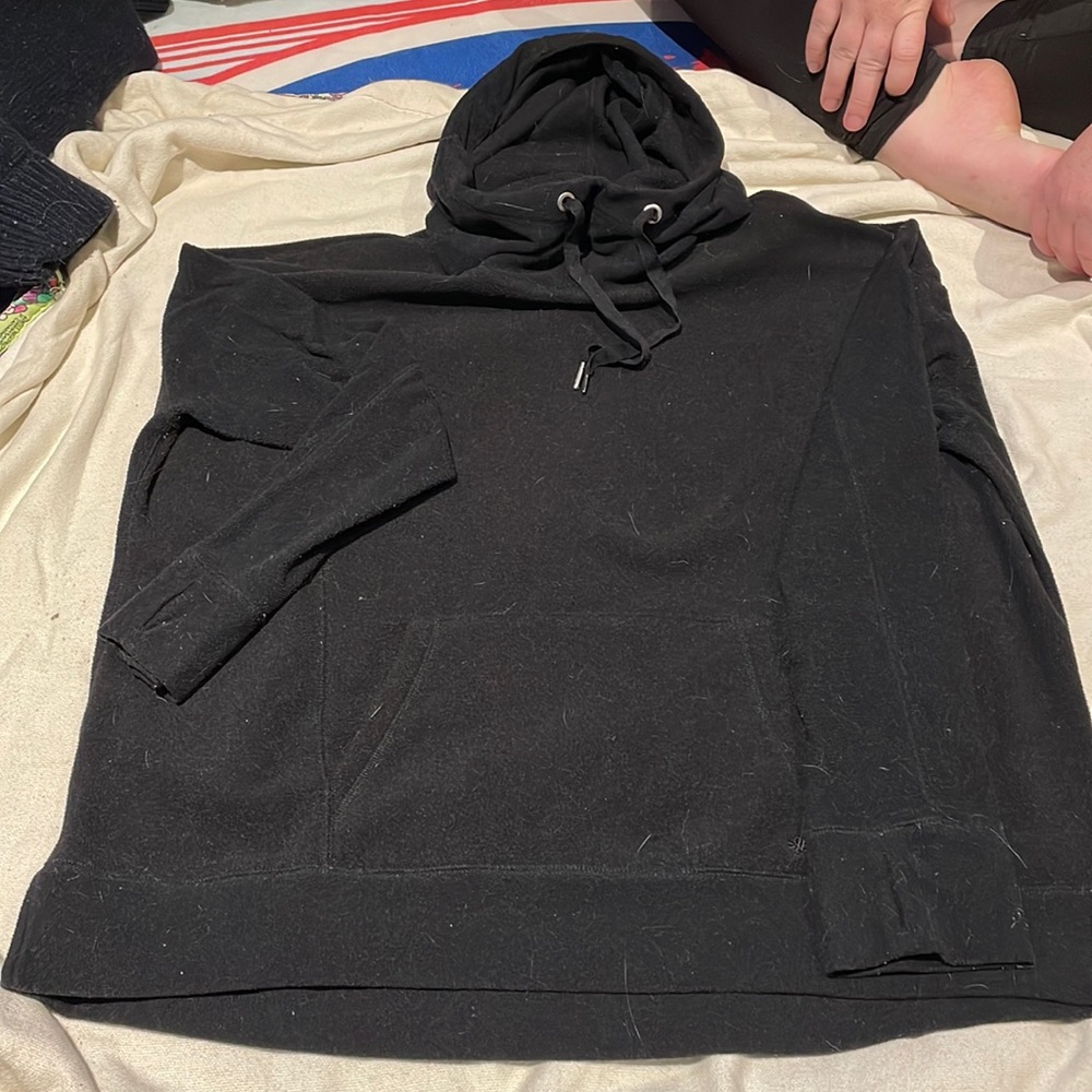 Fleece, shawl collared hoodie from Shambala.